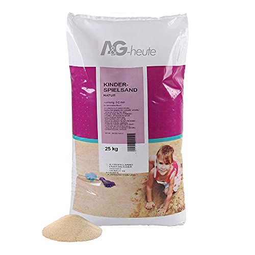 A&G-heute Min2C 25kg Spielsand Quarzsand | Fein gesiebt und geprüft | Hochwertiger Sand...