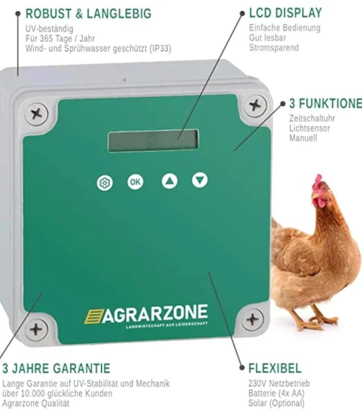 Agrarzone Automatische Hühnerklappe